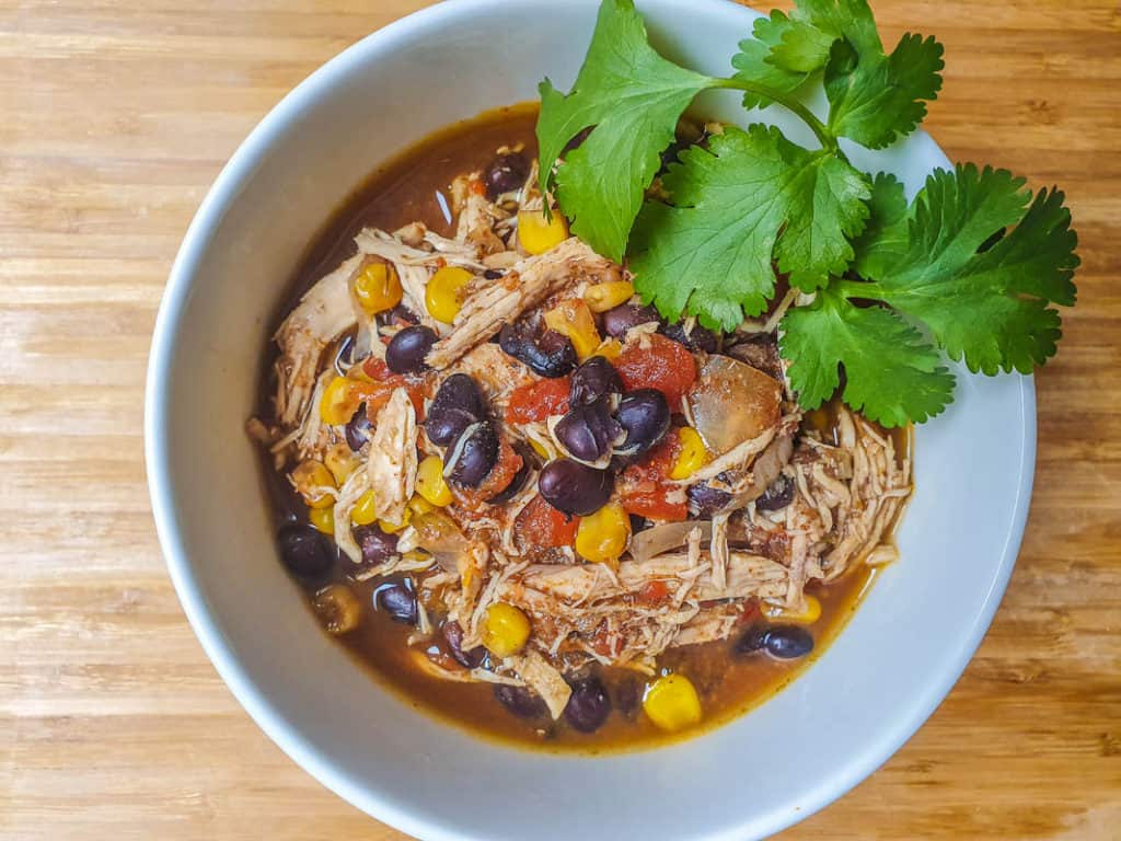 Slow Cooker Salsa Chicken Black Beans and Corn