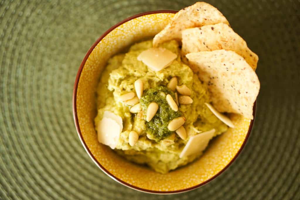 Basil Pesto Hummus Recipe