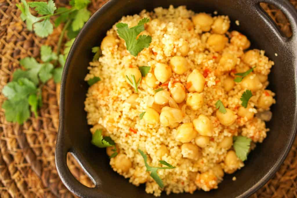 Moroccan chickpea couscous