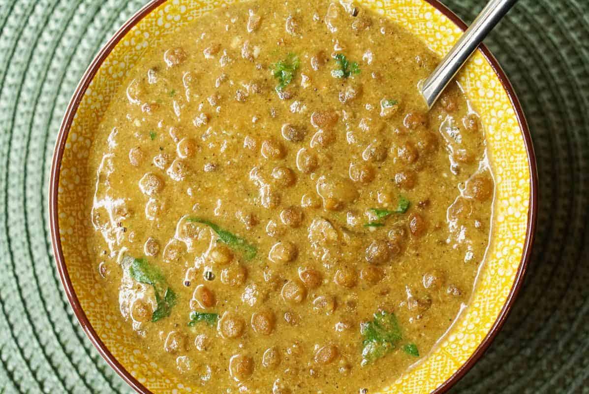 Instant Pot Lentil Curry With Creamy Coconut