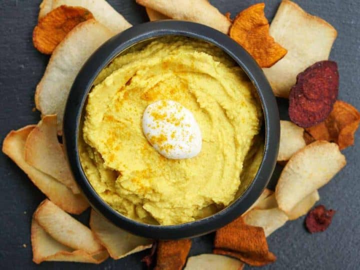 Golden Turmeric Hummus Recipe With Creamy Coconut
