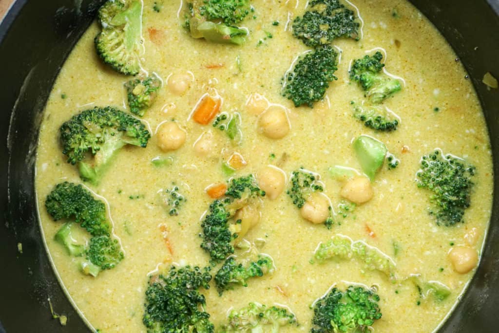 broccoli and chickpea curry