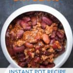 Instant Pot Chili With Dried Beans And Beef