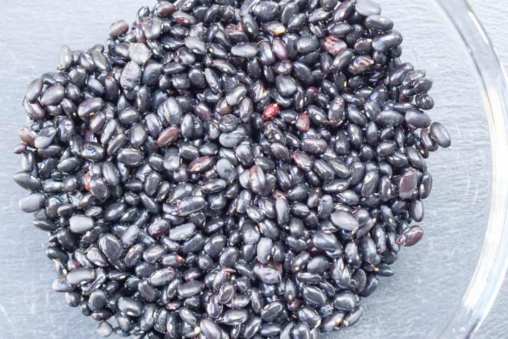 cooking with dried black beans 