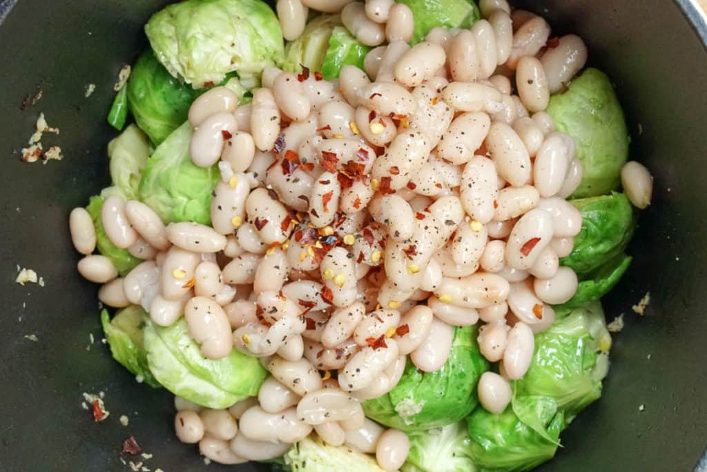 brussel sprouts and beans