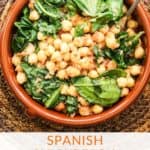 Spanish Spinach And Chickpeas Tapas - Espinacas Con Garbanzos