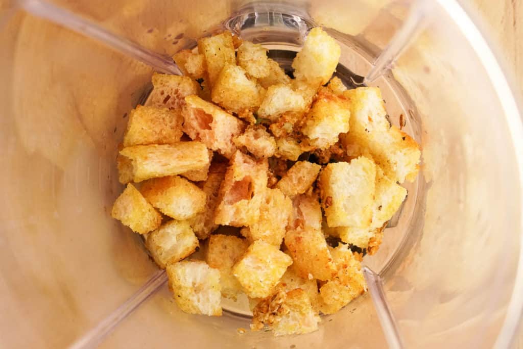 Using a blender for breadcrumbs