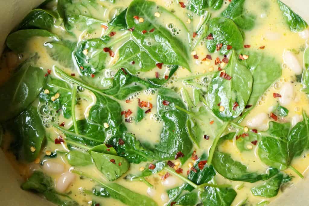 How to make a spinach frittata recipe