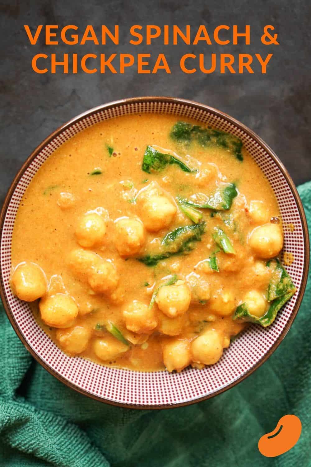 Vegan Chickpeas And Spinach Curry Recipe - The Bean Bites