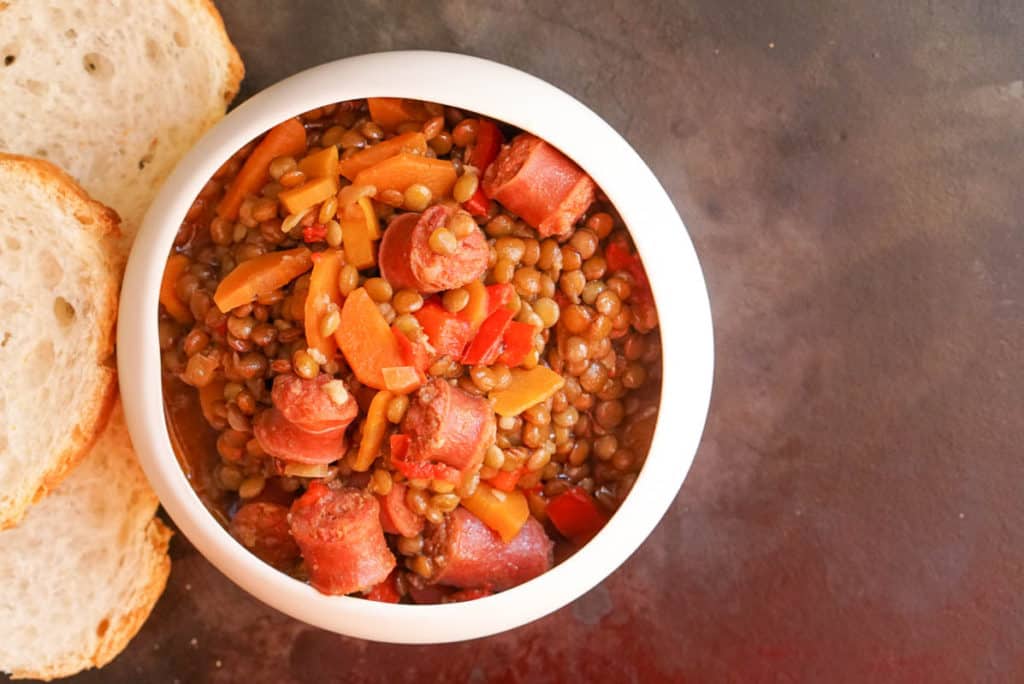 Chorizo lentil stew