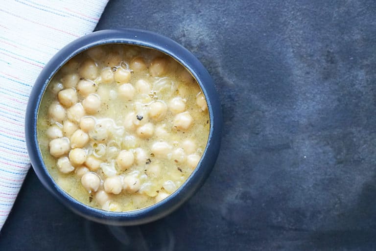 Lemony Greek Chickpea Soup - Traditional Revithia - The Bean Bites