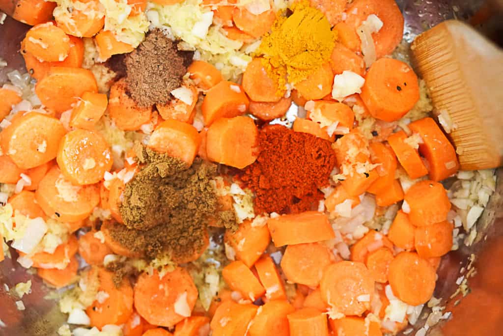 Seasoning Instant Pot Carrot Soup